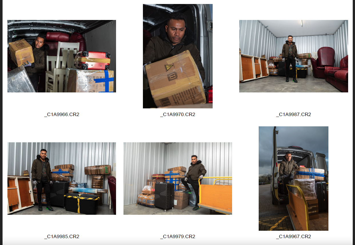 6 Images 3rd shoot contact sheet