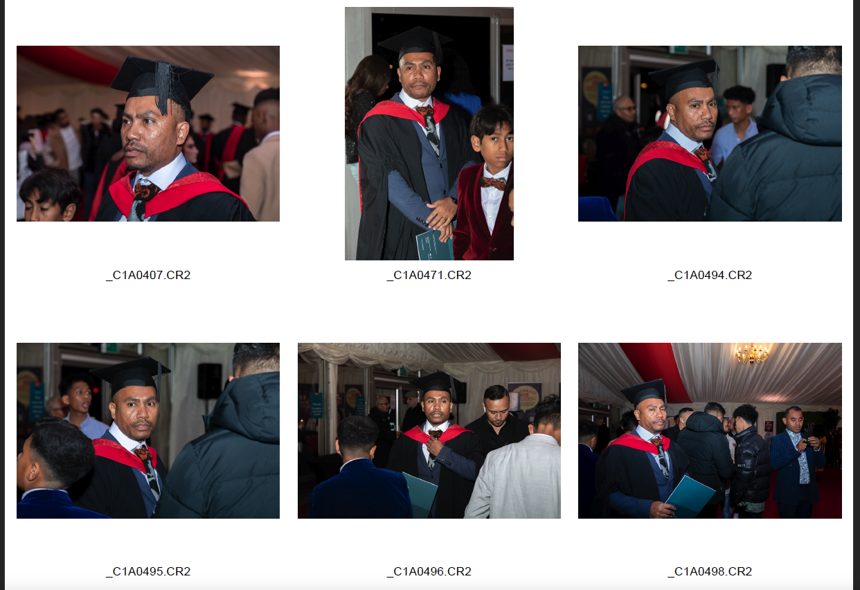 6 images contact sheet 4th shoot