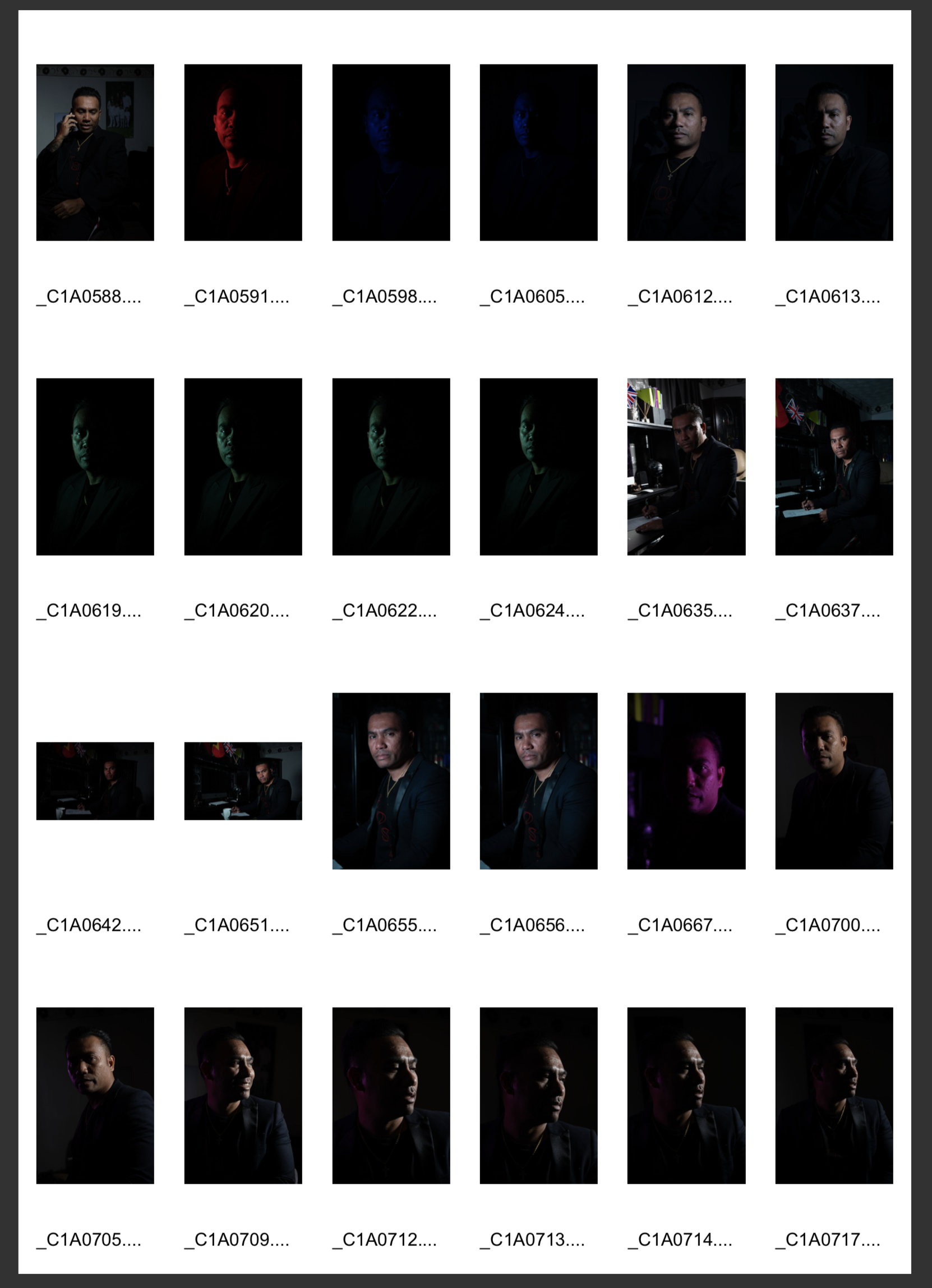 contact sheet 1st shot